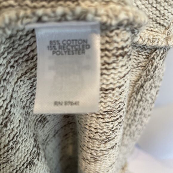 J Jill Purejill Boat Neck 3/4 Sleeve Pullover Sweater XL Beige Tan Cotton Shawl - Picture 7 of 7